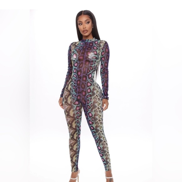 sassy slither snake jumpsuit bodysuit - Picture 2 of 6